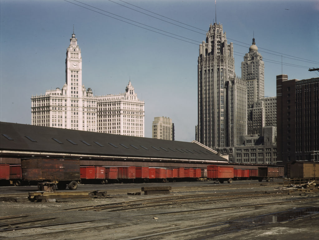 1943 Illinois Centrail Rail Yard