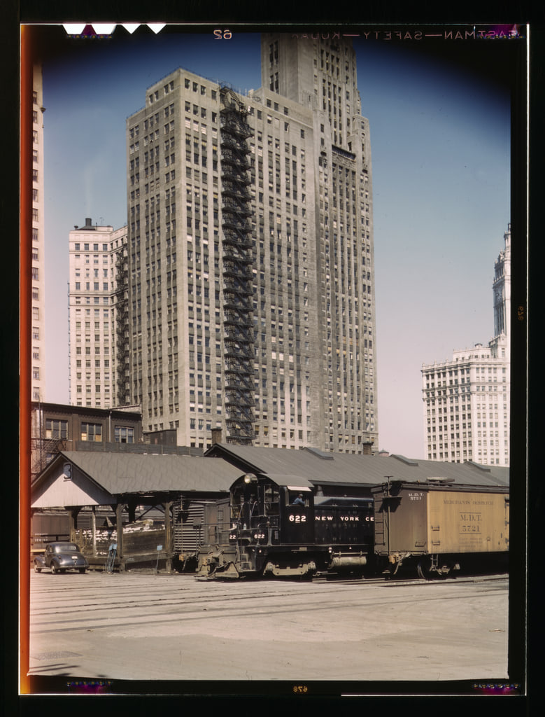 333 North Michigan from Illinois Railroad Freight yard
